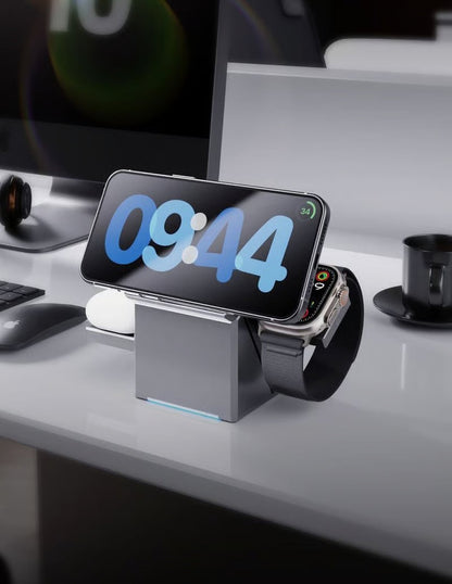 📱QI2 3-in-1 Magnetic Pop-up Wireless Charger — Get ready to say goodbye to a cluttered desktop!💼🌟