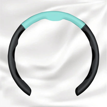 Nexi Customized Car Logo Breathable Ultra-thin 5D Leather & Carbon Car Steering Wheel Cover Universal Fit