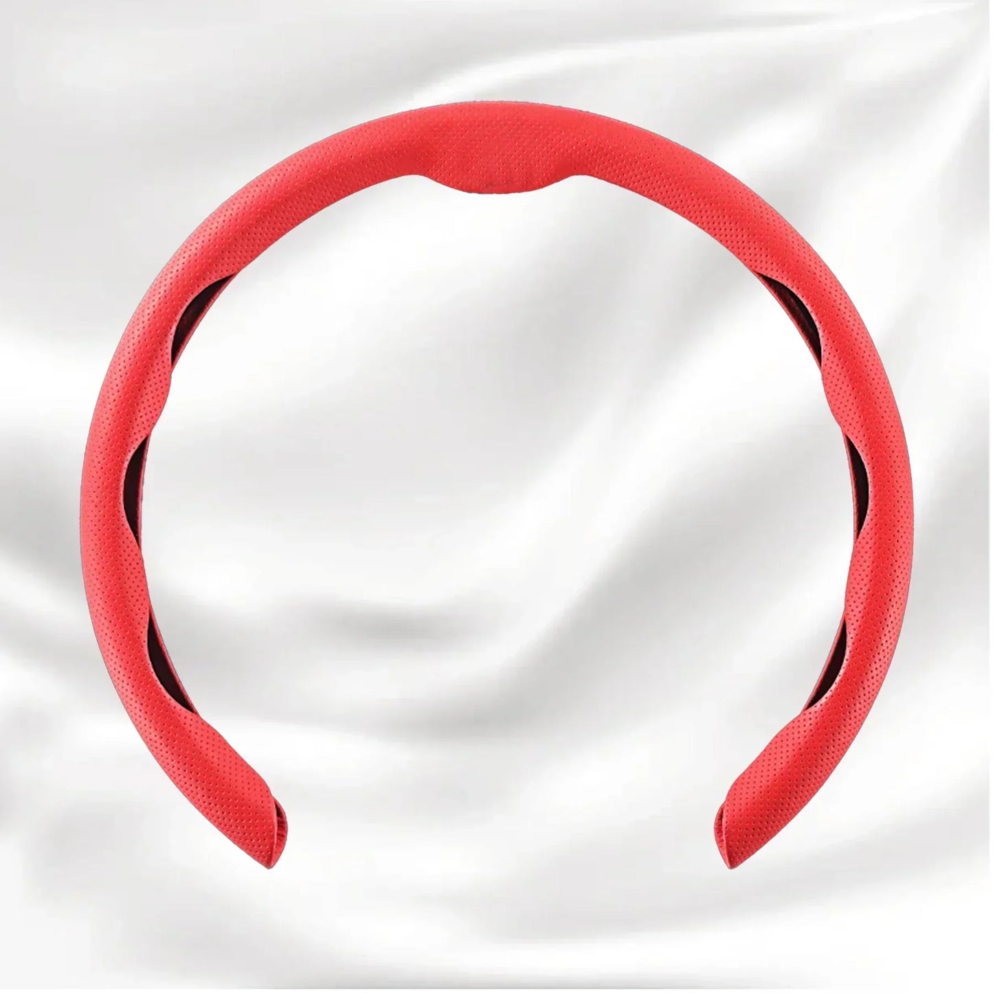 Nexi Customized Car Logo Breathable Ultra-thin 5D Leather & Carbon Car Steering Wheel Cover Universal Fit