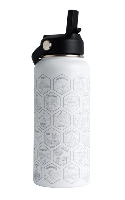 Lets Wander™ World Explorer Water Bottle + Sticker Set